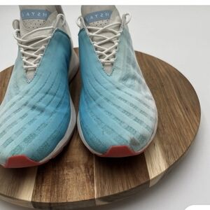 SAYSH  Blue and White Athletic Shoes with Quilted Texture